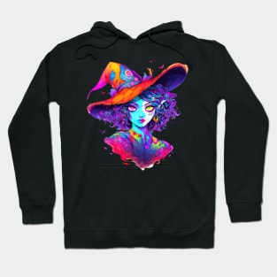 Halloween colourful Witch - scary and funny beauty queen Hoodie